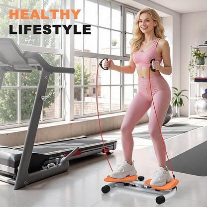 Waist Twister Machine, Ab Twister Board with Resistance Bands - 300 lbs Capacity Home Exercise