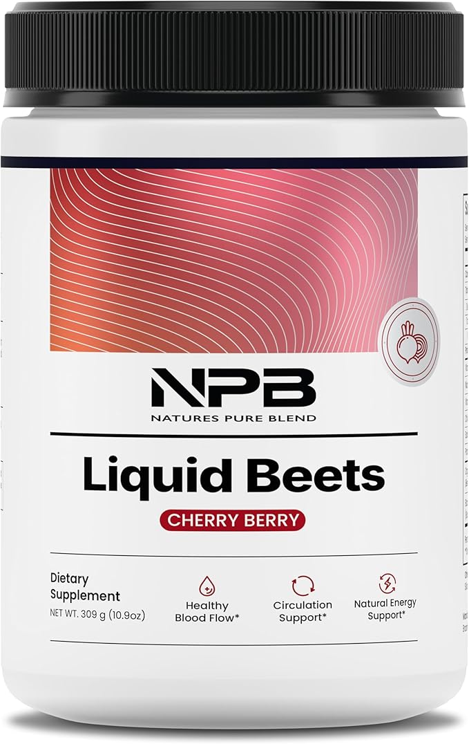 Nature's Pure Blend Organic Beet Root Powder ??Nitric Oxide Booster L-Arginine ??Liquid Beets for