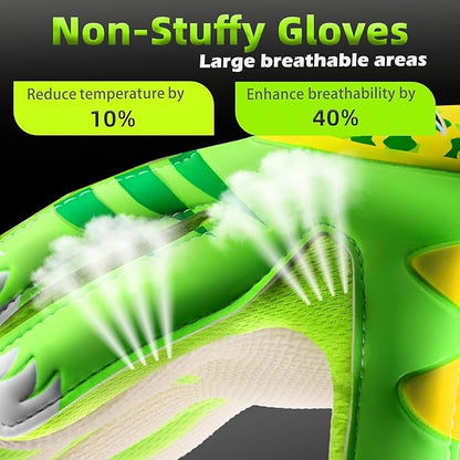 Sportout Kids Goalkeeper Gloves, Soccer Gloves with Double Wrist Protection and Non-Slip Wear