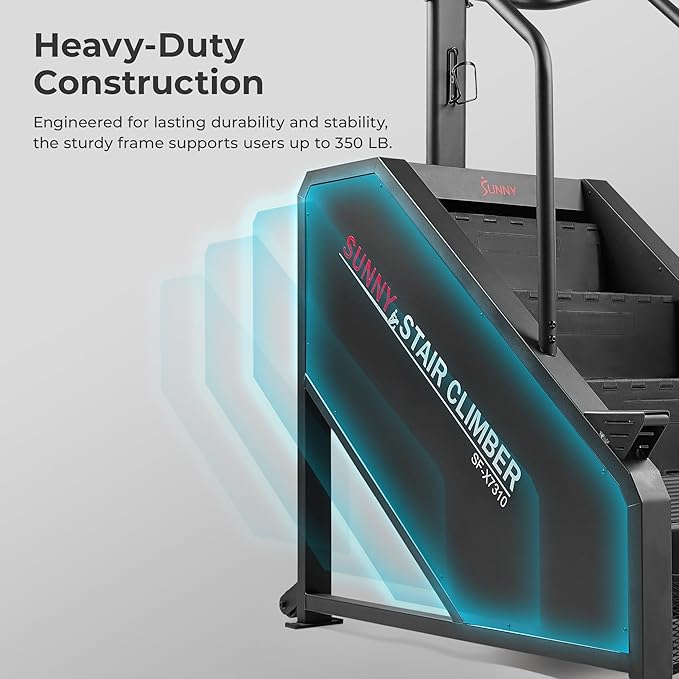 Sunny Health & Fitness Premium High-Intensity Smart Stepper Stair Climber, Commercial Grade, Cardio