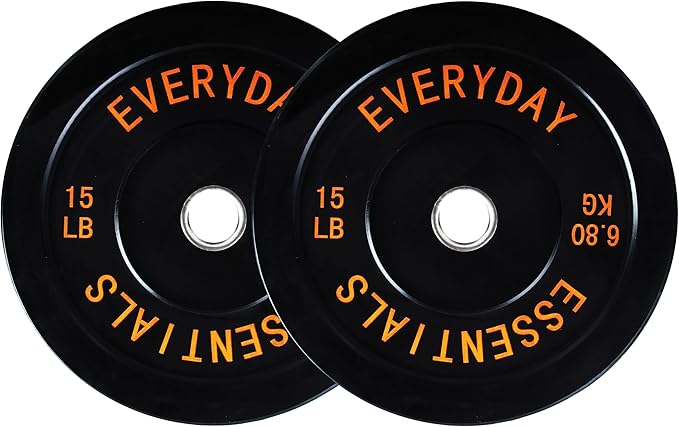 2-Inch Olympic Bumper Plates, Perfect Weight Plates for Weightlifting and Strength Training