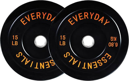 2-Inch Olympic Bumper Plates, Perfect Weight Plates for Weightlifting and Strength Training