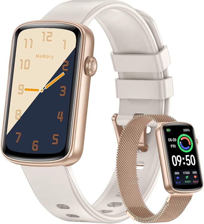 RUIMEN Fitness Tracker, Fitness Watches for Women Men with Heart Rate Monitor Blood Oxygen Sleep