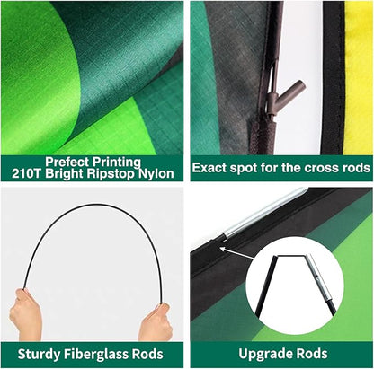 Mint's Colorful Life 3 Pack Delta Kites for Kids & Adults, Easy to Fly Large Kite Set for