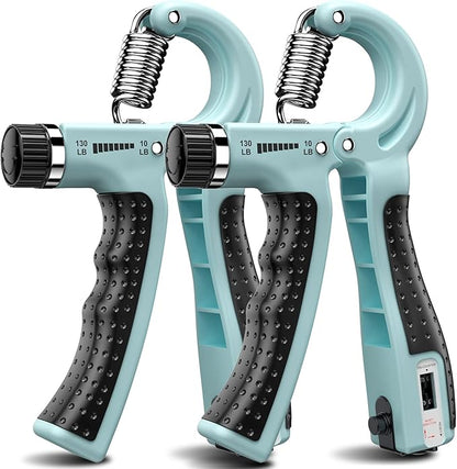 KDG Hand Grip Strengthener 2 Pack Adjustable Resistance 10-130 lbs Forearm Exerciser，Grip Strength