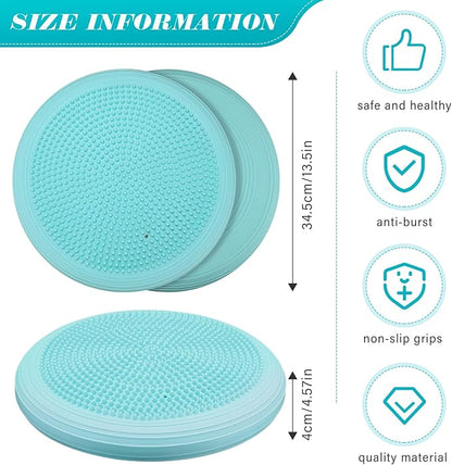Libima 4 Pcs Wiggle Seat Inflated Wobble Cushion for Sensory Kid 13 Inches Balance Disc Flexible
