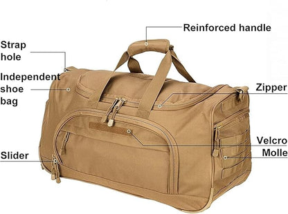 Gym Bag for Women & Men Tactical Duffle Military Weekender Work Out Lightweight Waterproof Sports