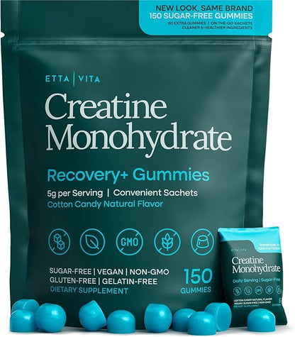 Sugar-Free Creatine Monohydrate Gummies (5g Per Packet) - Potent Creatine Gummies for Men & Women