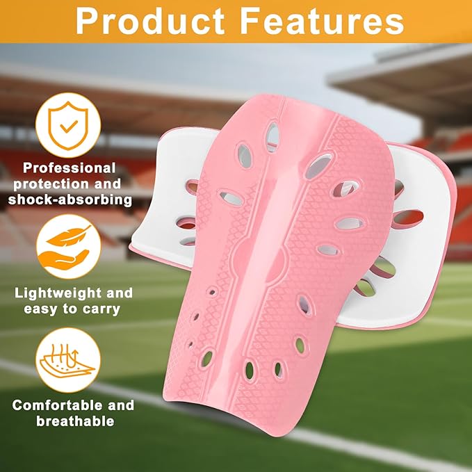2 Pairs Shin Guards Soccer for Kids,Shin Pads Extra Lightweight Breathable Slide in Shin Guard for