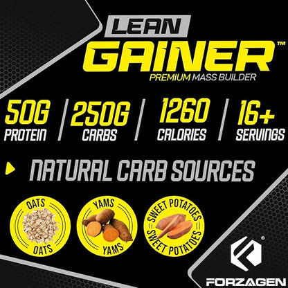 Forzagen Lean Gainer Premium Mass Builder | Mass Gainer Protein Powder for Men & Women (12 Lbs