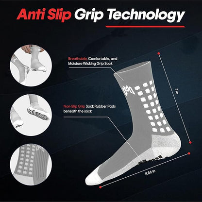 Soccer Grip Socks, Shin Guards, Pre Cut Sock Sleeves, and Guard Straps Bundle Pack - Essential