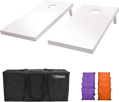 GoSports 4 ft x 2 ft Regulation Size Wooden Cornhole Boards Set - Includes Carrying Case and Over