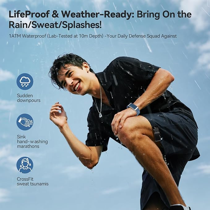 Smart Bracelet with Blood Oxygen/Blood Pressure Monitor, 60-Day Battery Health Fitness Tracker with