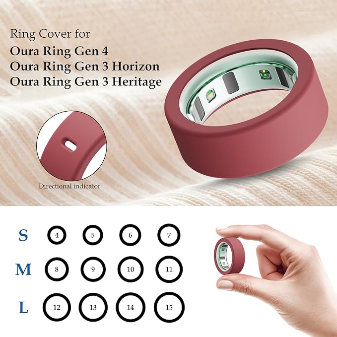 15 Pack Cover Compatible with Oura Ring Gen 4/Gen 3 Horizon/Gen 3 Heritage, Anti-Scratch Silicone