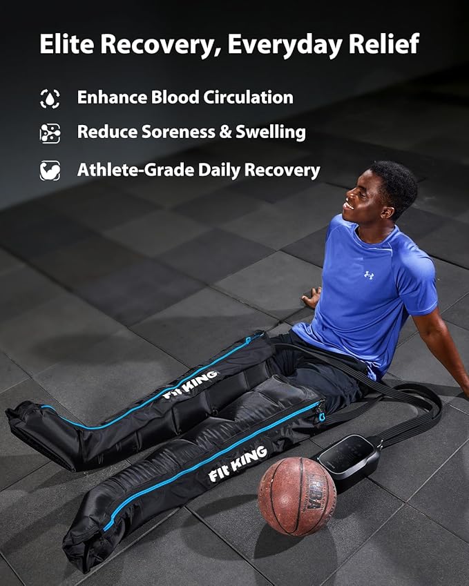 FIT KING Upgraded Full Leg Compression Massager Boots, Professional Air Compression Recovery System