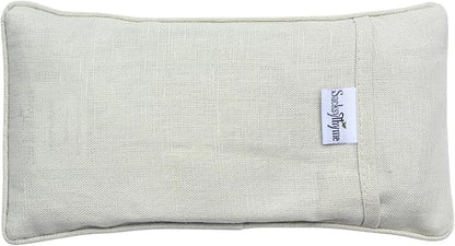 Organic Linen Eye Pillow - Lavender & Flaxseed for Relaxation, Yoga, Stress Relief - Microwavable