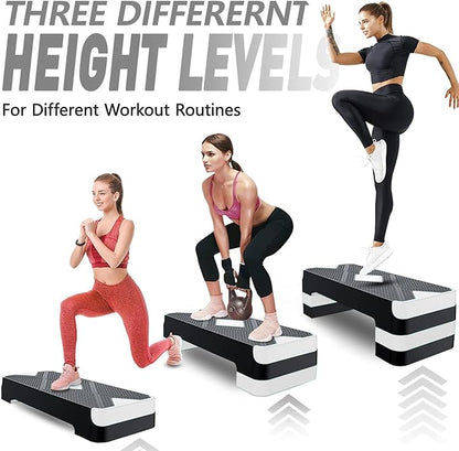 Aerobic Exercise Step, Adjustable Aerobic Stepper for Exercise, Workout Step Platform for Step Up