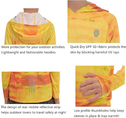 Hoodies for Boys Outdoor Recreation Shirts - Youth Athletic Tops Sun Protection UPF 50+