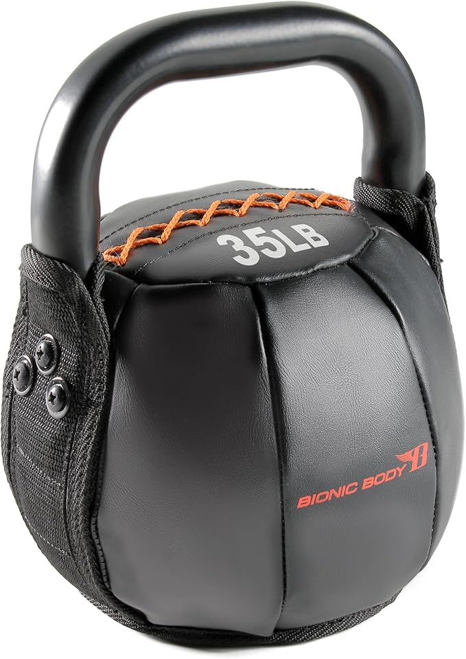 BIONIC BODY by Marcy Soft Kettlebell with Handle for Weightlifting, Conditioning, Strength and core