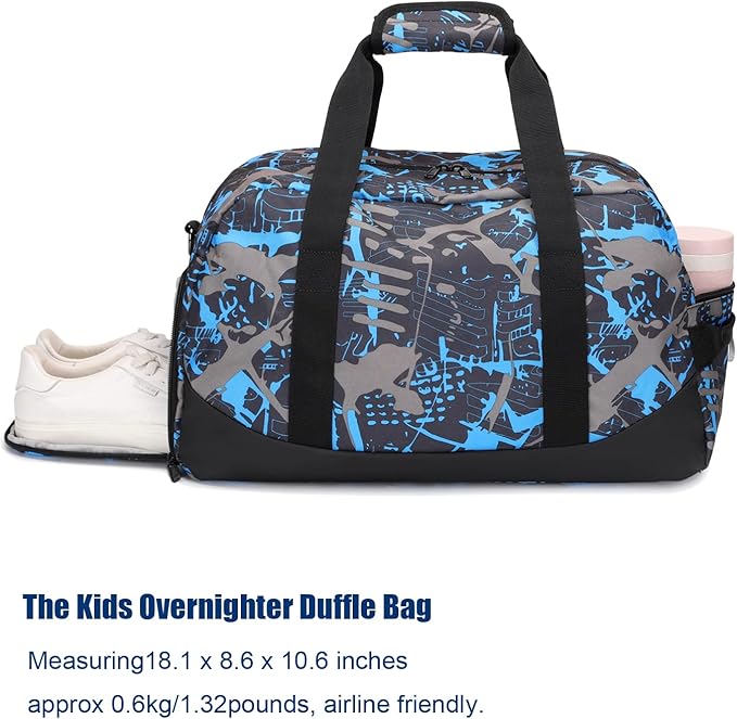 Octsky Sports Duffel Bag Gym Bag with Shoe Compartment Small Travel Overnight Bag Weekender Bag