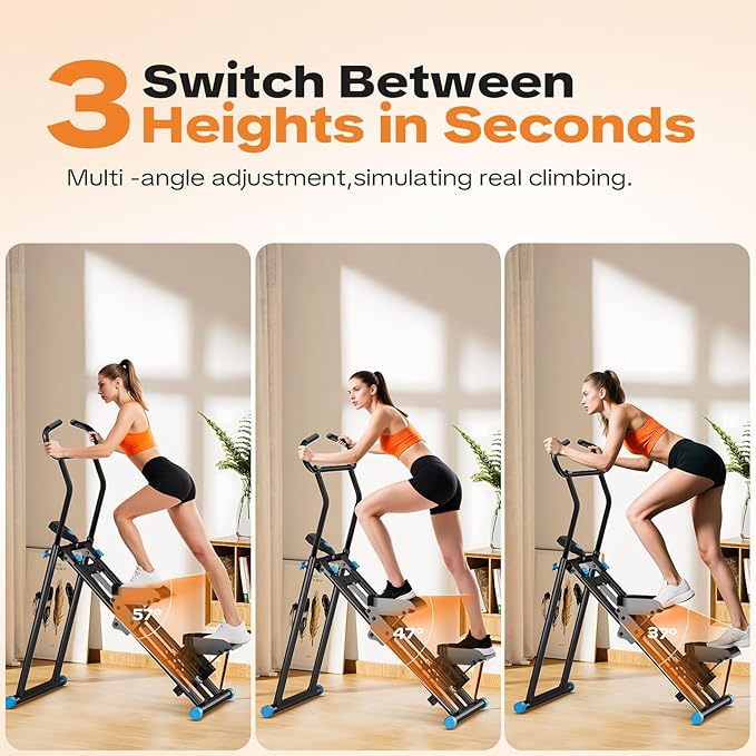 Stair Stepper for Home Gym, 2025 Upgrade Stair Climber w/ 3-Level Resistance & Height, Non-Slip