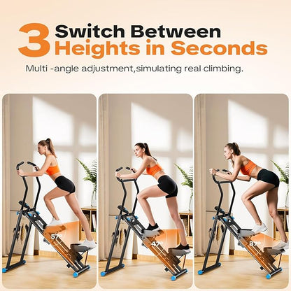 Stair Stepper for Home Gym, 2025 Upgrade Stair Climber w/ 3-Level Resistance & Height, Non-Slip