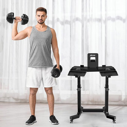 Adjustable Dumbbell Stand - Uboway Weight Stand with 4 Level Height Adjustment, Dumbbell Weight