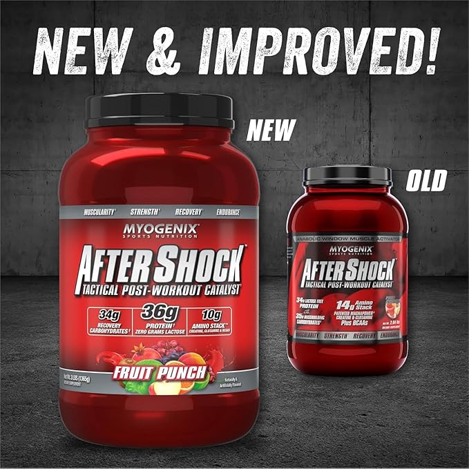 Myogenix Aftershock Post Workout ??Muscle Growth Whey Protein Powder ??Speeds Up Muscle Growth and