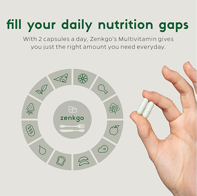 Zenkgo Women's Vitamins + Probiotics 25B CFU + Organic Whole Foods, Supports Immunity, Digestion
