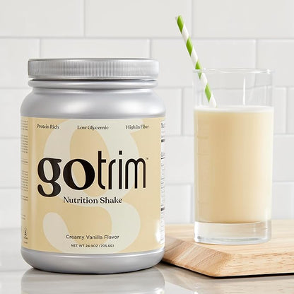 GoTrim Nutrition Shakes - Creamy Vanilla, High Protein, Meal Replacement Shake with 19g Protein &