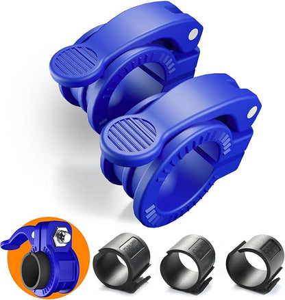 Narrow Barbell Clips 2.5cm Width for Olympic Bars, 0.9-1.18inch Adjustable Weight Clamps, Quick