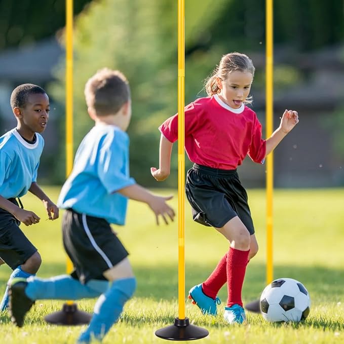 Agility Training Poles for Soccer/Dog/Horse,Adjustable Football Basketball Speed and Agility