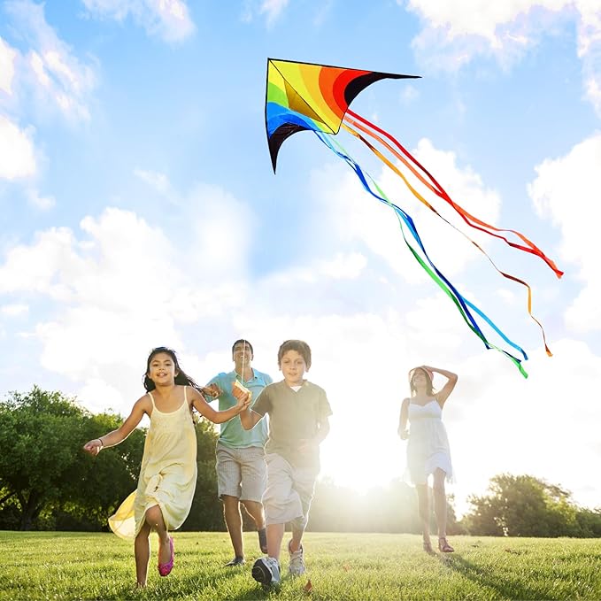 Xida Kites for Kids Ages 4-8, Large Kite for Adults, Easy to Fly Beach Kites with Handle and