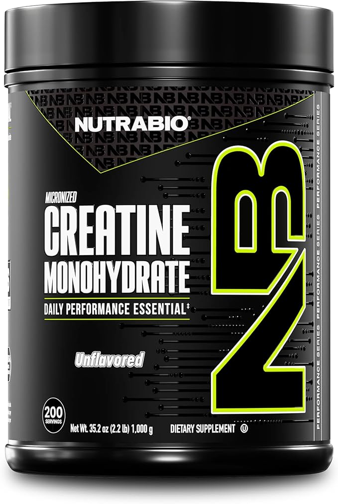 NutraBio Pure Micronized Creatine Monohydrate Powder Supplement, Unflavored, (1000 g) - Supports