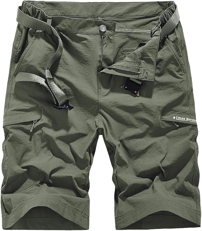 Quick Dry Hiking Shorts Men's Cargo Casual Outdoor 4-Way Stretchy Lightweight Summer Short with