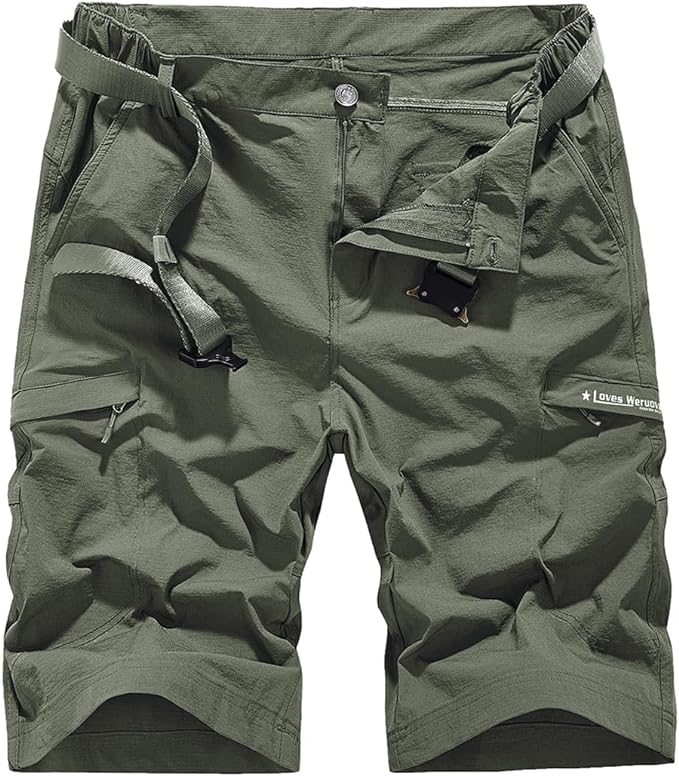 Quick Dry Hiking Shorts Men's Cargo Casual Outdoor 4-Way Stretchy Lightweight Summer Short with