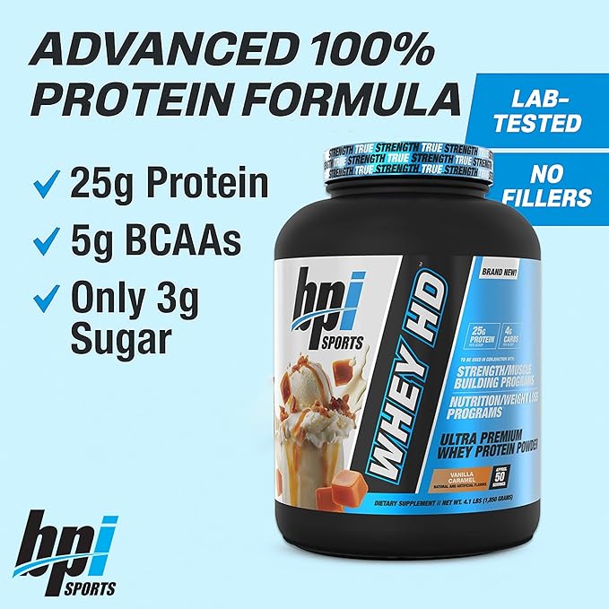 BPI Sports Whey HD Ultra Premium Protein Powder Isolate | Workout Whey Protein Powder For Men &