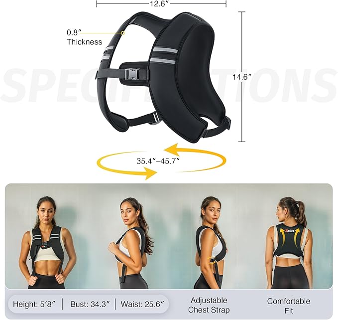 ZELUS Weighted Vest, Z-Fit Soft Iron Weighted Vest for Women and Men, 5/10/15 lb Weight Vest with