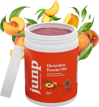 JUNP Electrolytes Powder No Sugar No Carbs – Orchard Fresh Juicy Peach Drink Mix - Potassium & Salt