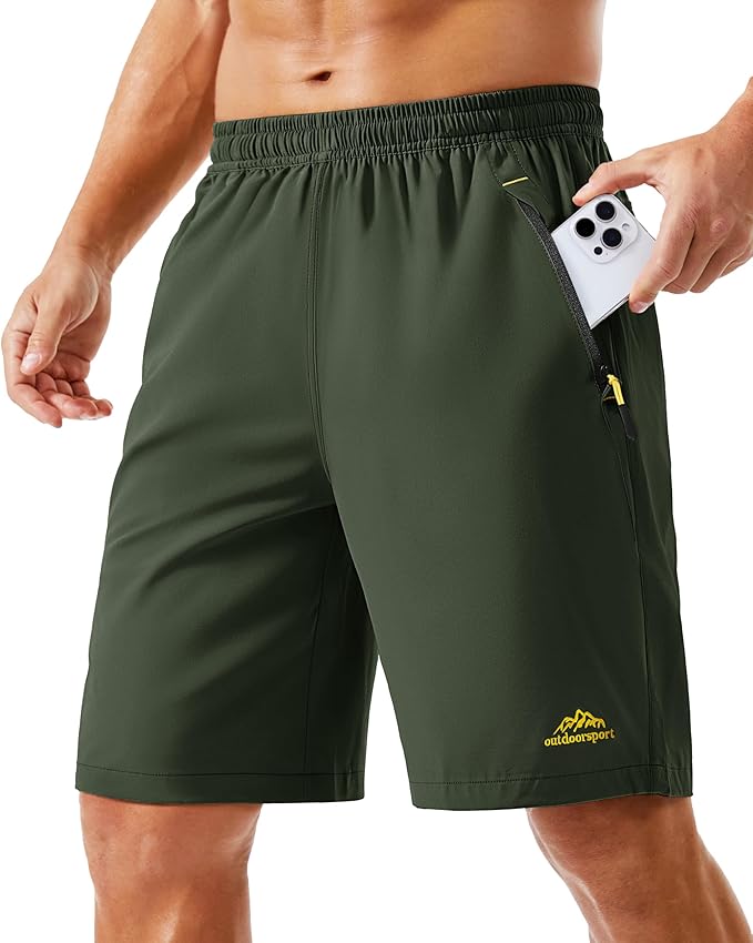TACVASEN Men's Running Athletic Shorts 9" Quick Dry Workout Gym Shorts Lightweight Summer Shorts 3