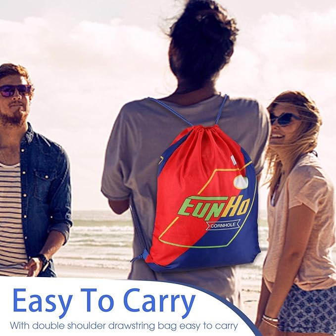 EunHo Dual Sided Cornhole Bags Regulation Set of 8 Professional Cornhole Bean Bags Slick and Stick