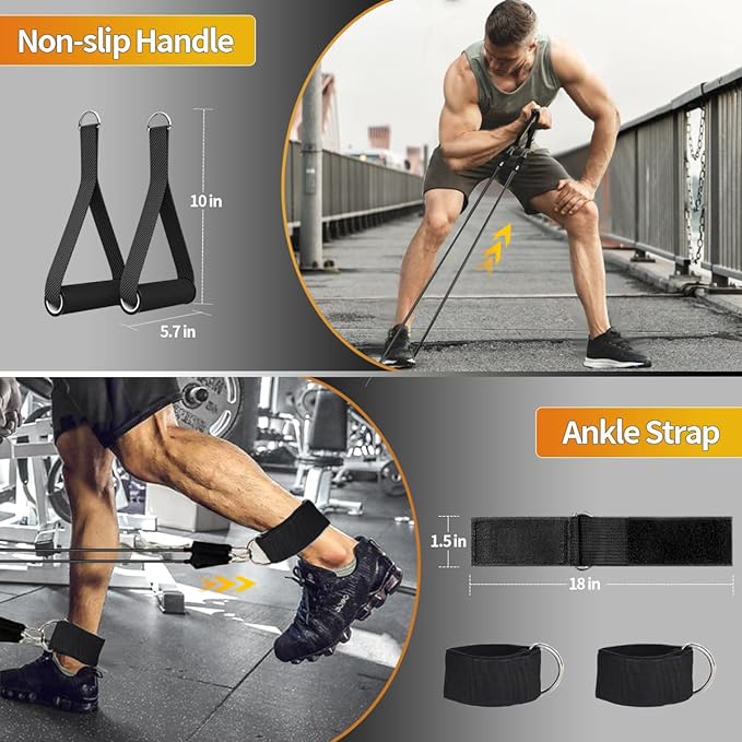 WHATAFIT Resistance Bands, Exercise Bands，Resistance Bands for Working Out, Work Out Bands with