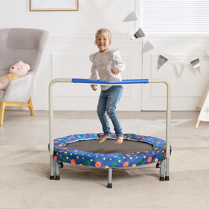 VEVOR 3FT Trampoline 36" Indoor/Outdoor for Toddlers, Foldable Mini Baby With Foam Handle