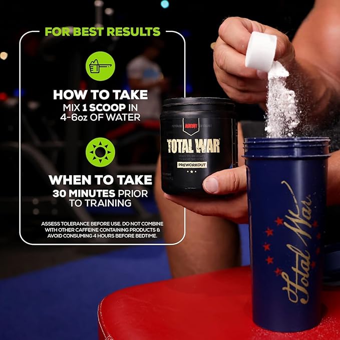 REDCON1 Total War Pre Workout, Rainbow Candy - Beta Alanine + Citrulline Malate Keto Friendly