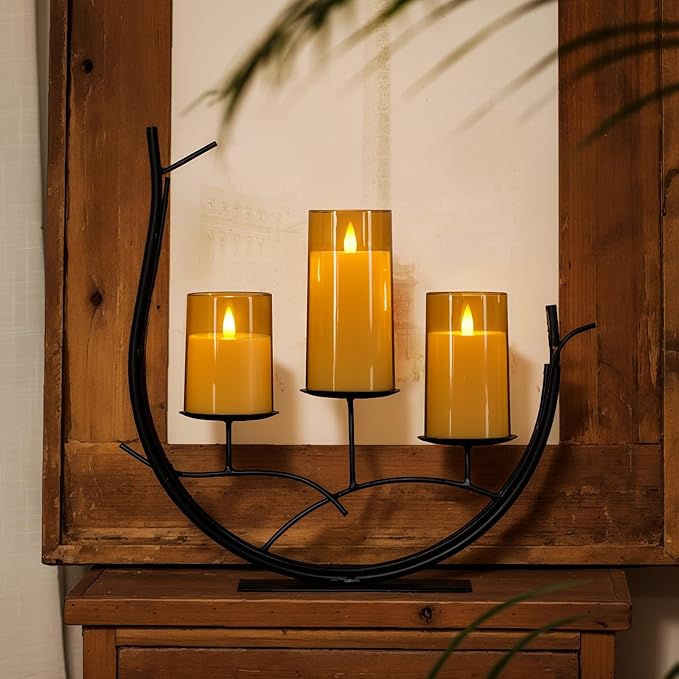 Homemory Realistic Flickering Flameless Candles, Battery Operated Candles with Remote Control and