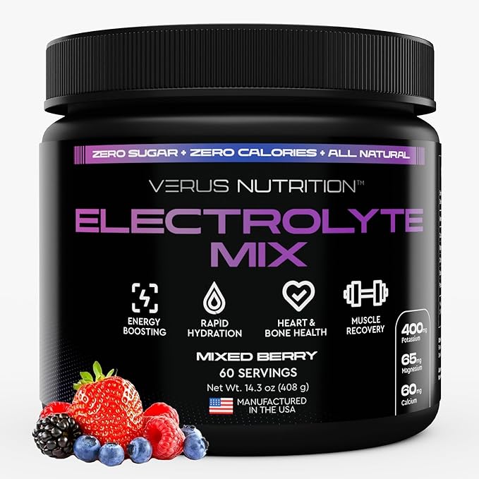 Electrolytes Powder No Sugar- Zero Calorie Hydration Powder | Sugar Free Electrolytes for Fasting