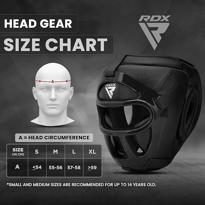 RDX Boxing Headgear MMA Muay Thai, Removable Face Grill, Head Gear for Sparring Grappling Martial
