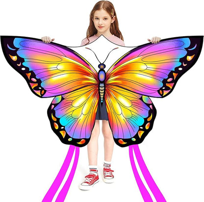 HONBO Butterfly Kites for Kids & Adults,55" x 28" Large Beginner Kite for Kids Ages 4-8,Easy to Fly
