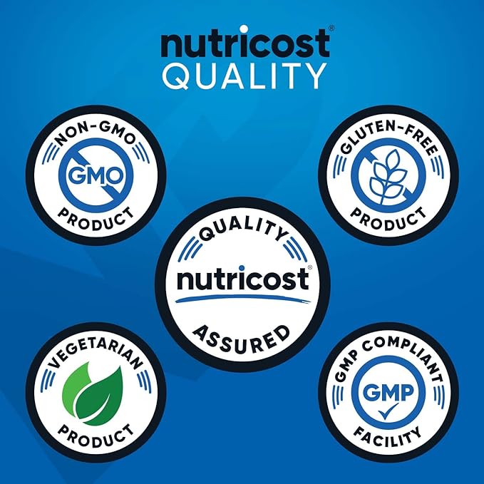 Nutricost BCAA Powder (Grape, 120 Servings) - Gluten Free, Non-GMO, Vegetarian, Optimal 2:1:1 Ratio