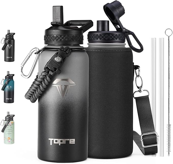 32oz Insulated Water Bottle,Stainless Steel Vacuum Water Bottle, BPA-Free & Leakproof -with